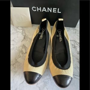 Never Worn Chanel Stretch Ballet Flats 41
